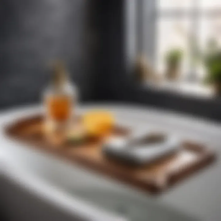 Organic Wood Over the Bathtub Caddy