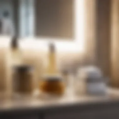 Effortless Organization with Clear Containers Organized Bathroom Counter with Clear Containers