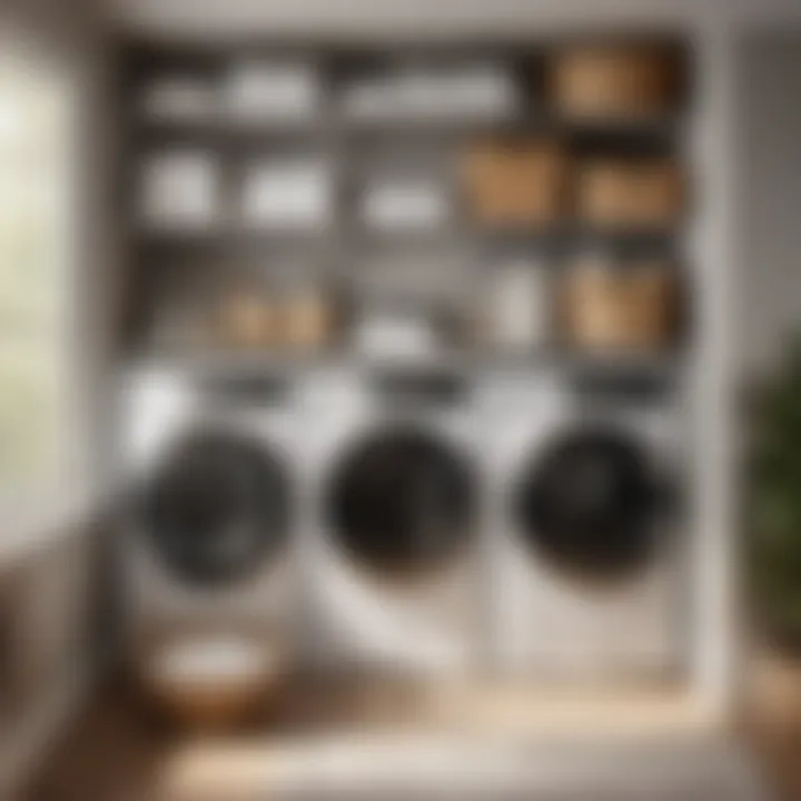 Efficient Storage of Laundry Supplies Organized Laundry Supplies on Shelf