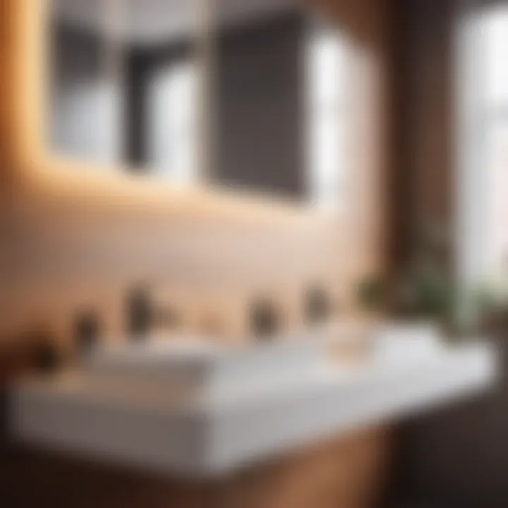 Minimalist bathroom sink organization idea