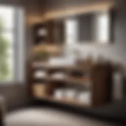 Elegant bathroom sink storage solution