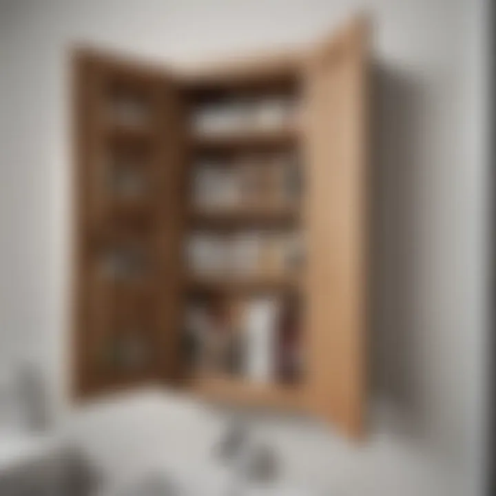 Space-Saving Over-the-Door Storage Cabinet Compact storage cabinet maximizing bathroom space efficiency