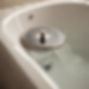 Efficient Overflow Plate System Illustration showing the functionality of the overflow plate in a bathtub drain