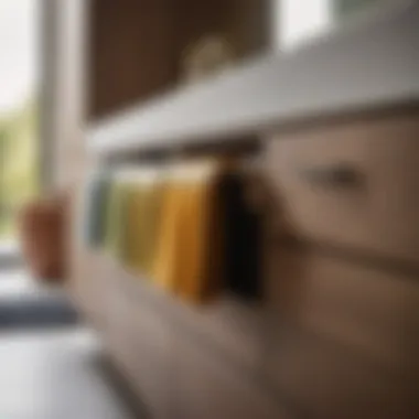 Paint swatches for choosing the perfect color for cabinets