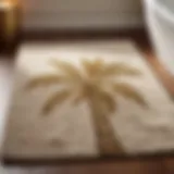 Elegance in Palm Tree Bath Rug Design Exquisite palm tree bath rug design