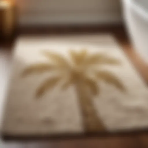 Elegance in Palm Tree Bath Rug Design Exquisite palm tree bath rug design