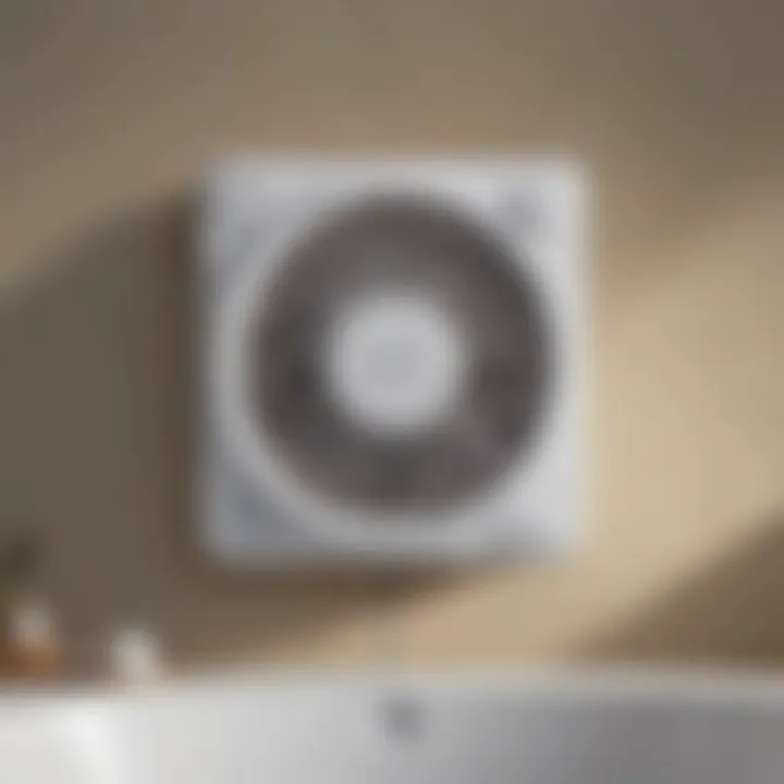 Panasonic Bath Fan with Humidity Sensor Close-up of Panasonic bath fan showcasing humidity sensor technology