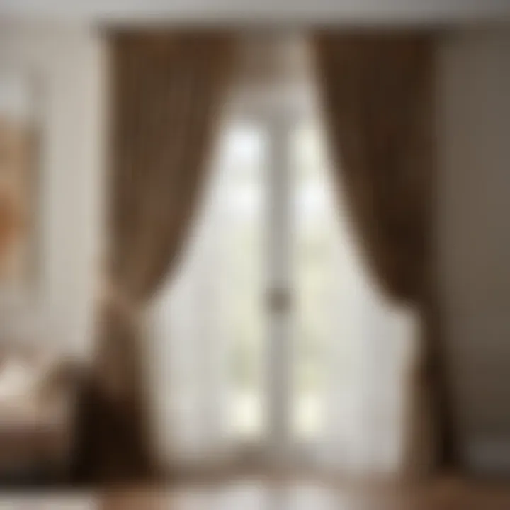 Patterned Fabric Drapes for French Door Style