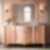 Peach Paint Color Bathroom Vanity