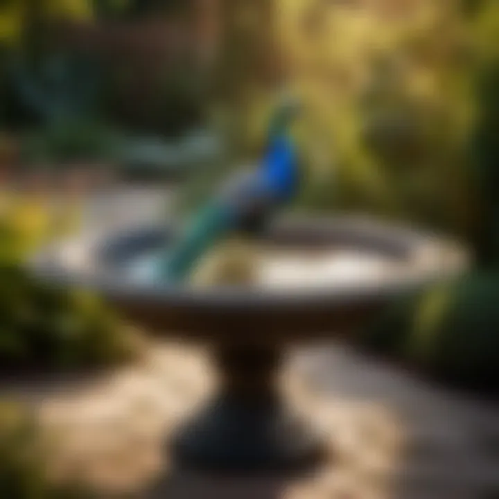 Adding Elegance to Your Garden Peacock Solar Birdbath Enhancing Garden Aesthetics