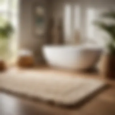 Create a Spa Vibe with Natural Fiber Rug Natural Fiber Bath Floor Rug in Spa-Inspired Bathroom