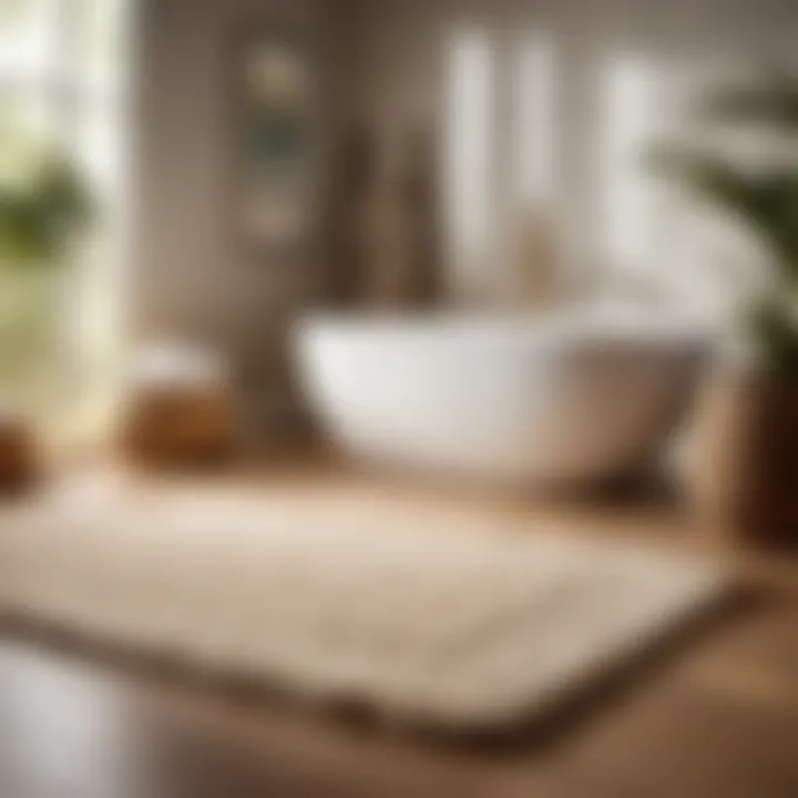 Create a Spa Vibe with Natural Fiber Rug Natural Fiber Bath Floor Rug in Spa-Inspired Bathroom