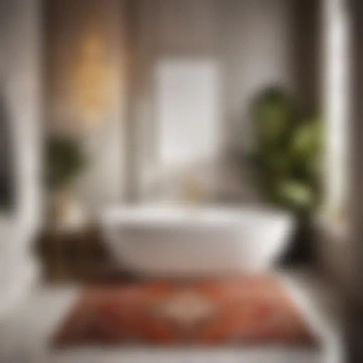 Add Personality with Patterned Rug Patterned Bath Floor Rug for Eclectic Bathroom Design