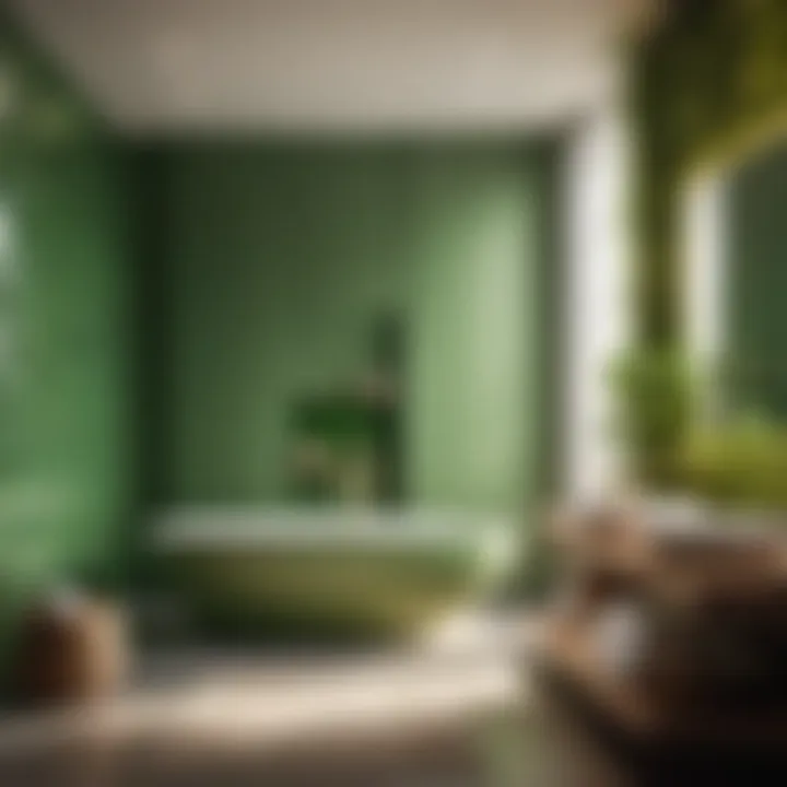 Soothing Spa-like Bathroom with Green Accents