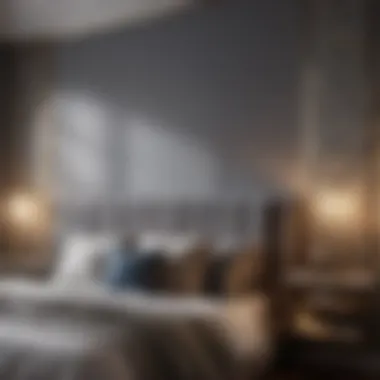 Lighting Effects on Gray Bedroom Paint