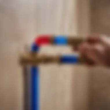 PEX plumbing connections being sealed