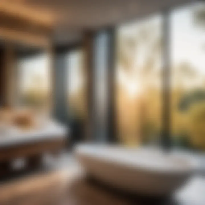 Sleek Integration of Plano Bath Glass in Modern Bathroom Design Elegant Plano Bath Glass in Modern Bathroom