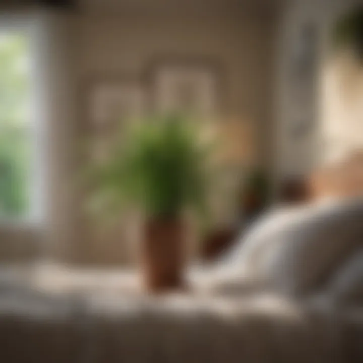 Spider Plant: A Touch of Whimsy Spider plant displaying its arching leaves in a cozy bedroom setting