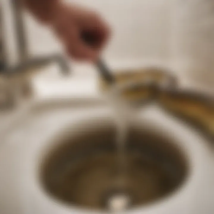 Plumber Using Drain Snake