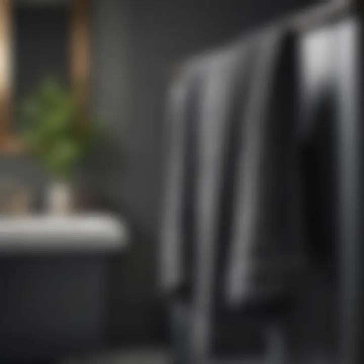 Plush Linden Street Bath Towel in Charcoal Gray