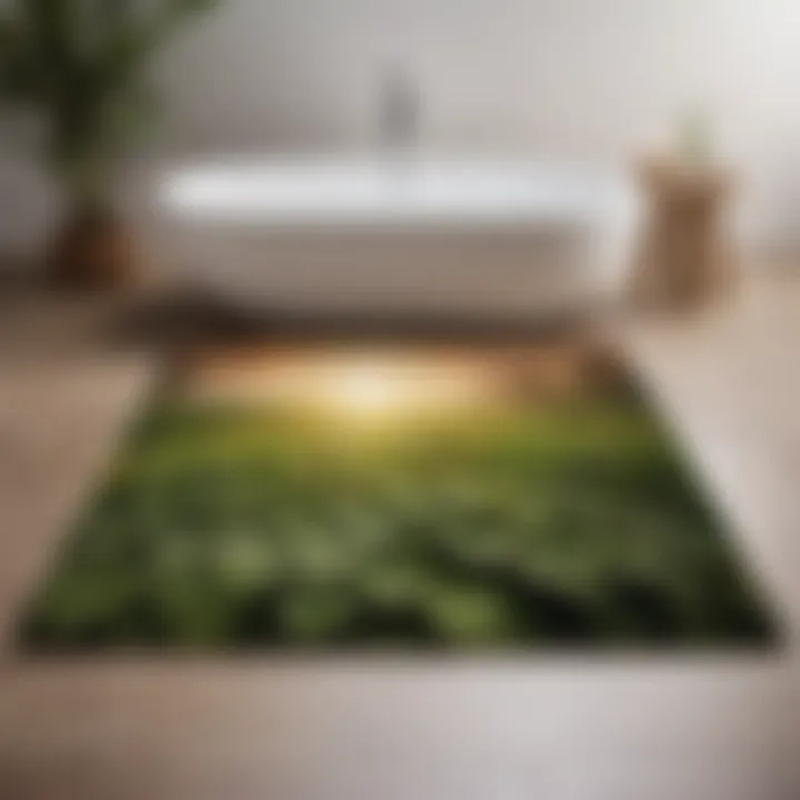 Plush Organic Cotton Bath Rug in Earthy Tones