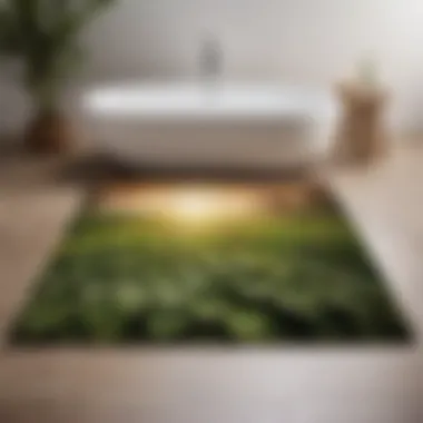 Nature's Embrace Underfoot Plush Organic Cotton Bath Rug in Earthy Tones