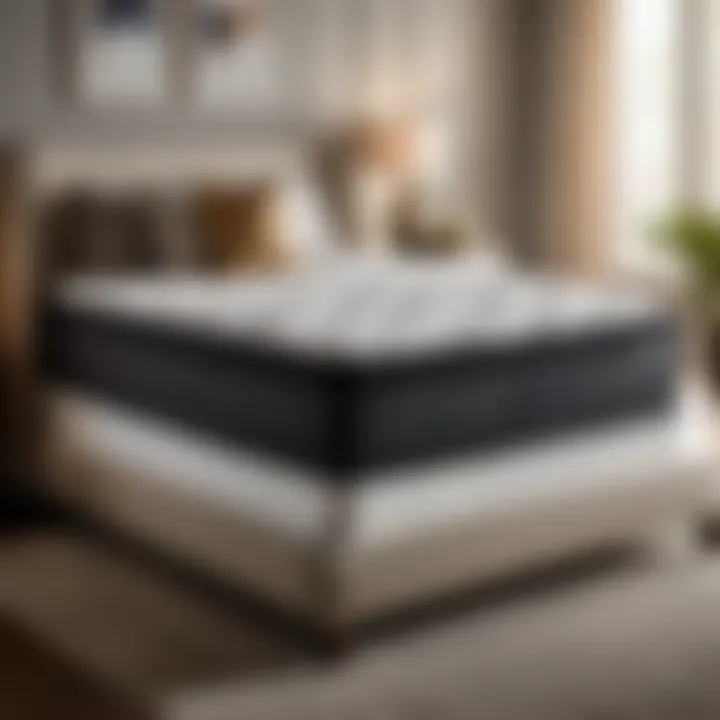 Plush Pillow-Top Mattress Showcasing Hotel Room Sophistication Plush pillow-top mattress showcasing hotel room sophistication