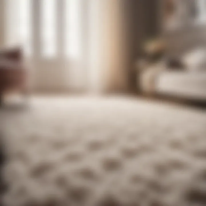 Plush Synthetic Carpet for Cozy Bedroom Ambiance