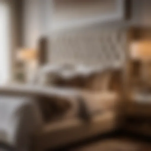 Luxurious King Size Bed with Plush Upholstered Headboard