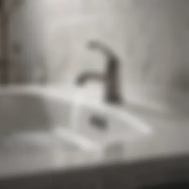 Close-up of intricate components of a pop-up sink stopper
