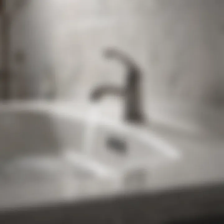 Close-up of intricate components of a pop-up sink stopper