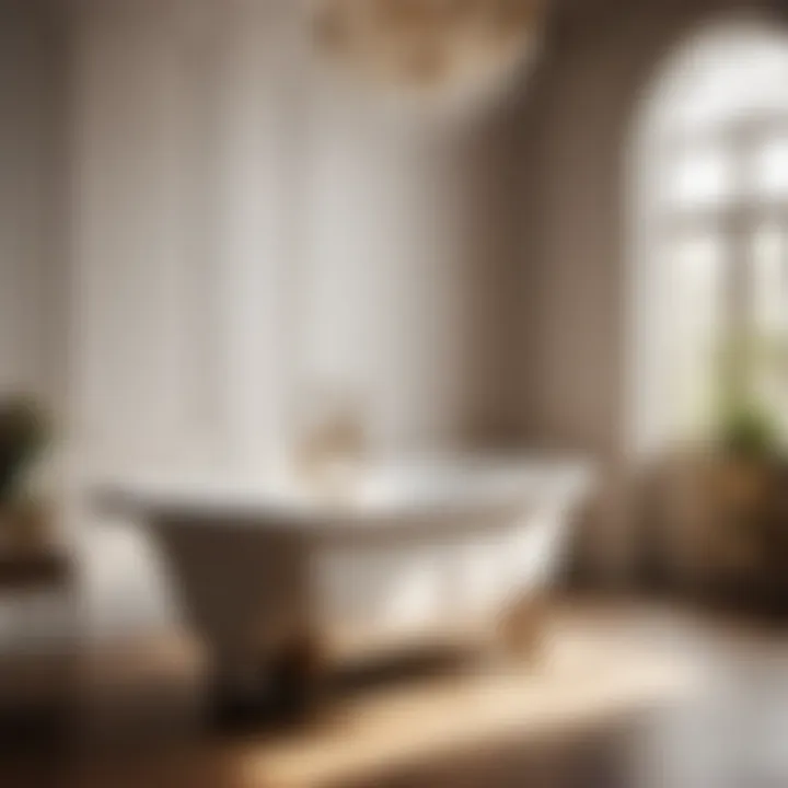 Timeless Charm of Porcelain Alcove Bathtub Opulent Porcelain Alcove Bathtub with Vintage Clawfoot Base