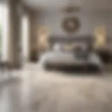 Elegant Porcelain Tile Flooring Elegant porcelain tile flooring in a modern bedroom