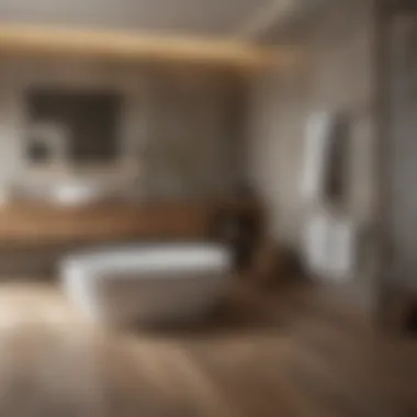 Tranquil Retreat with Wood-Inspired Porcelain Spa-inspired ambiance with wood-look porcelain tiles