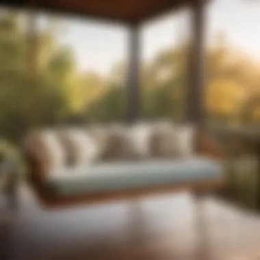 Porch Swing with Mattress - Elegant Outdoor Relaxation