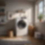 Compact Laundry Solutions for Small Spaces A compact portable laundry dryer in a modern apartment