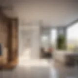 Modern bathroom with sleek lines and minimalist design