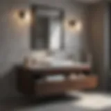 Modern bathroom vanity with spacious drawer