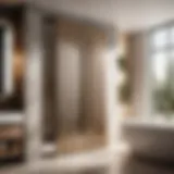 Elegant accordion folding door in a modern bathroom