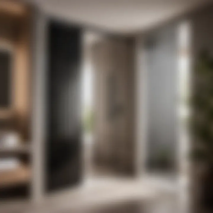 Accordion folding door showcasing space-saving functionality