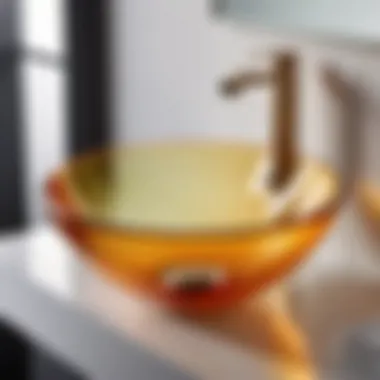 Round glass sink installation process with precision and finesse