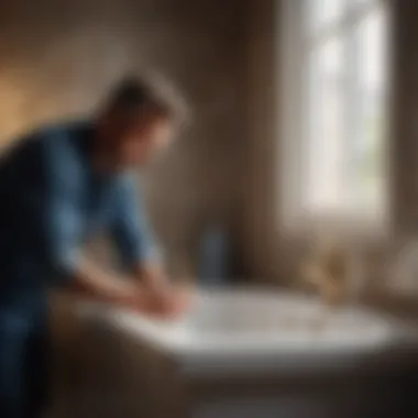 Skilled plumber at work
