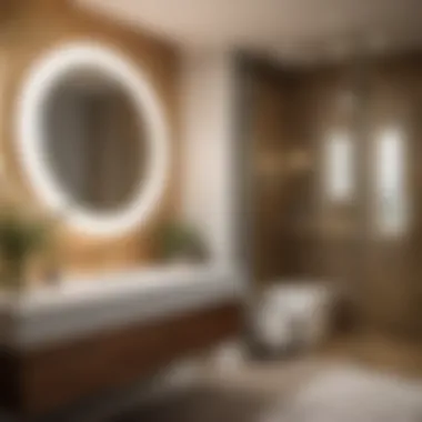 Professional touch-ups on a modern bathroom vanity