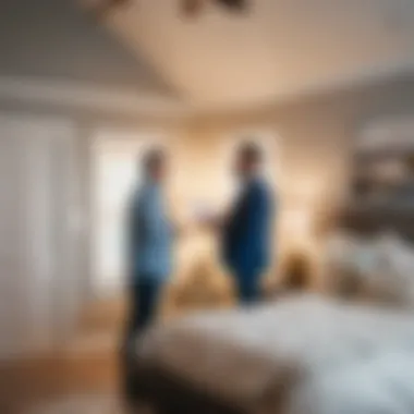 Homeowner discussing project details with contractor