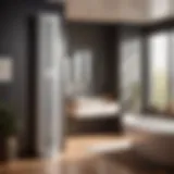 Compact propane bathroom heater in modern setting
