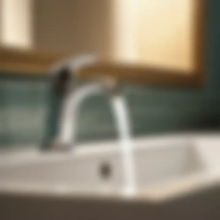 Ensuring Leak-Free Operation Illustration of a properly functioning bathroom sink faucet