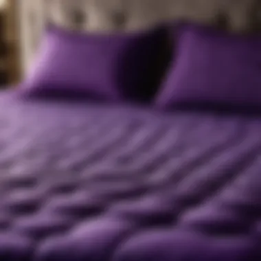Luxurious Cover Fabric of Purple Mattress