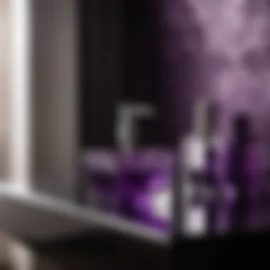 Sophistication in Amethyst Glass Accessories Chic Amethyst Glass Bathroom Accessories