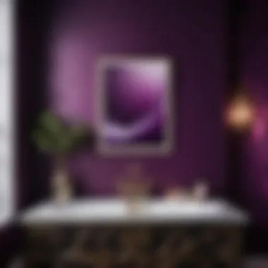 Artistic Statement with Plum Wall Art Regal Plum Colored Wall Art