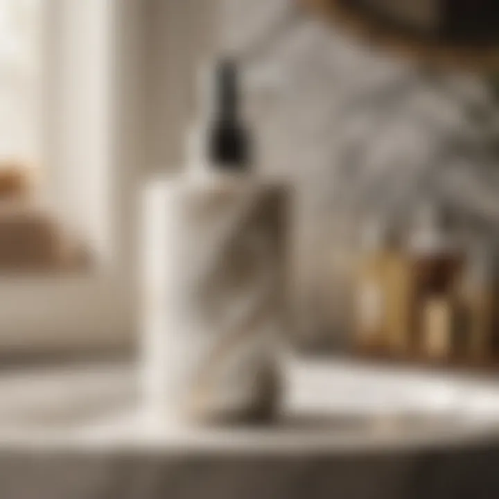 Elegant marble soap dispenser from the Quarry Collection